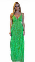 Bright green sequin gown