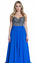 Royal blue gown