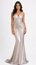 Shimmering champagne mermaid gown