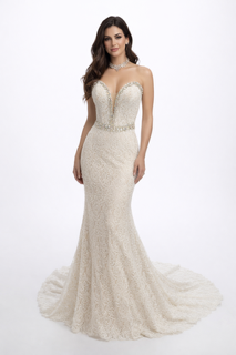 White mermaid gown