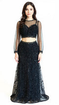 Elegant black two-piece gown