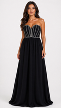 Elegant strapless gown