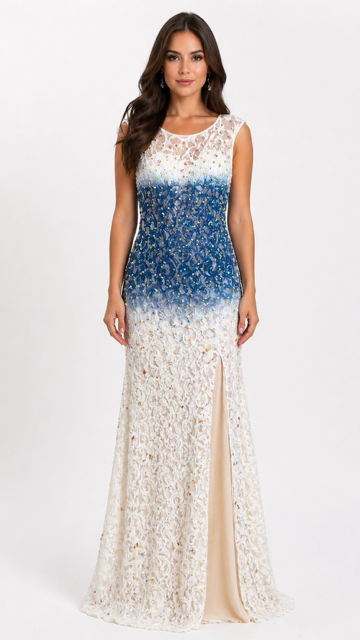 White lace gown