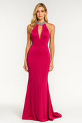 Fuchsia halter gown